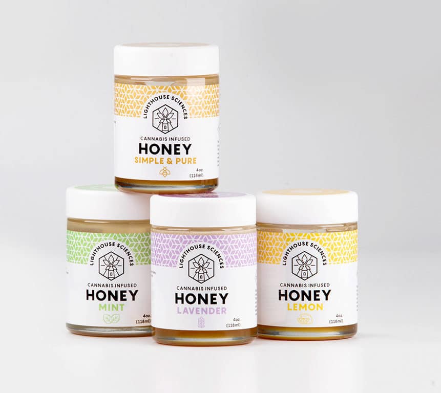 Lighthouse Sciences Cannabis Infused Honey Package Design
