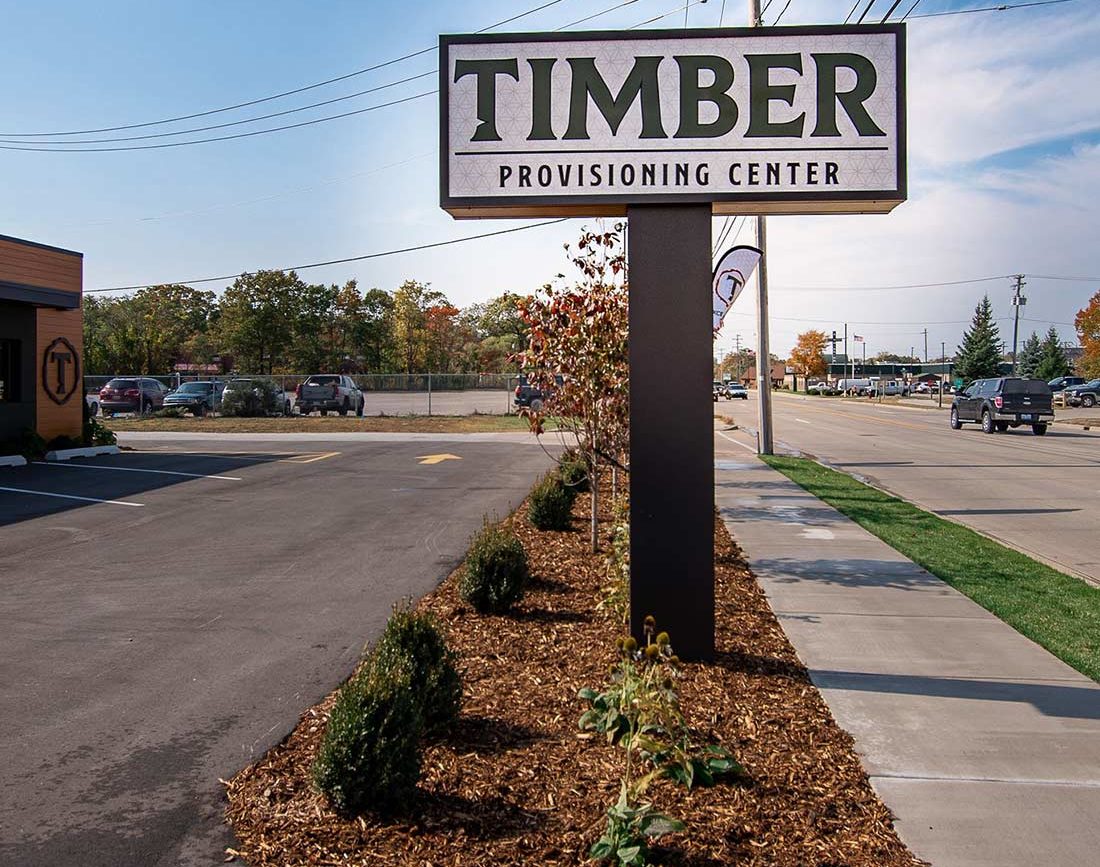 Timber Cannabis Retail Design - Outdoor Signage