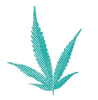 halftone cannabis leaf