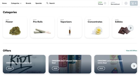 Cannabis Dispensary Online Menu