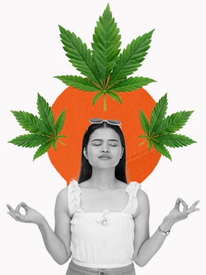 Gen Z meditation with Cannabis for Stress Relief