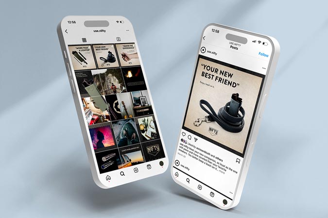 Mobile Phone show Nifty Instagram Images