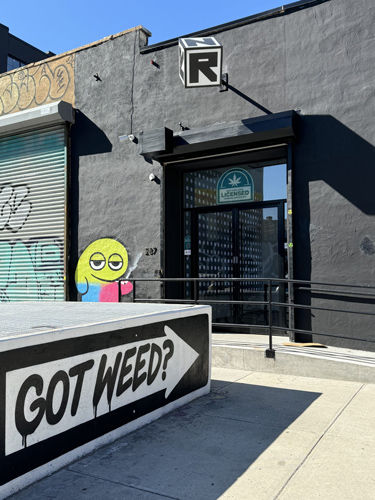 Entrance to RNR Dispensary in Bushwick, Brooklyn NY